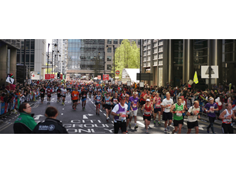 Four moneycorp employees ran the London Marathon in 28 degree heat